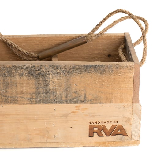 Image of Handmade Growler Crates with Grid Magazine Pallet Wood (Richmond and Charlottesville versions)