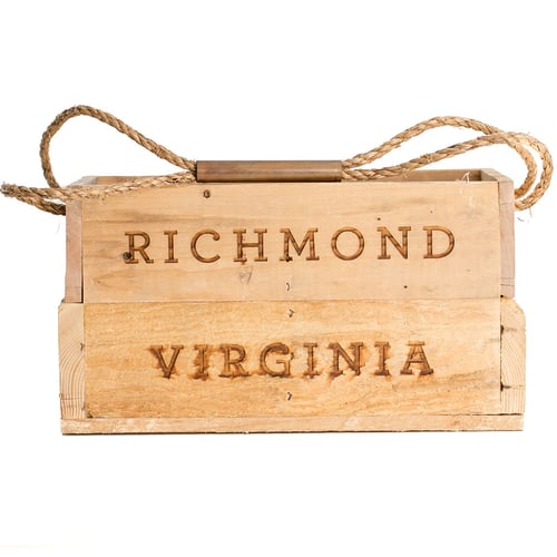 Image of Handmade Growler Crates with Grid Magazine Pallet Wood (Richmond and Charlottesville versions)