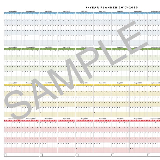 Image of 4-Year Calendar 2017-2020
