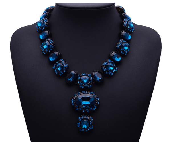 Image of Rhinestone Party Statement Necklace