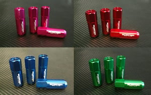 Image of 16pc Aluminum Extended Lug nuts in 12x1.5