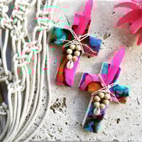 Image 1 of Jewels of the Sea Cross - Pink/Blue/Aqua/Orange