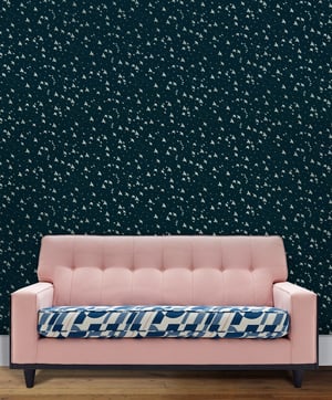 Image of Star-ling Wallpaper - Midnight & Silver