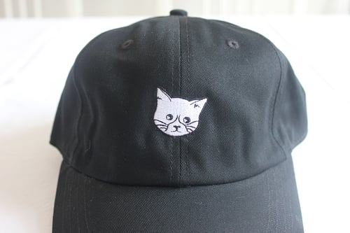 Image of FLUX CAT DAD HAT - Black 