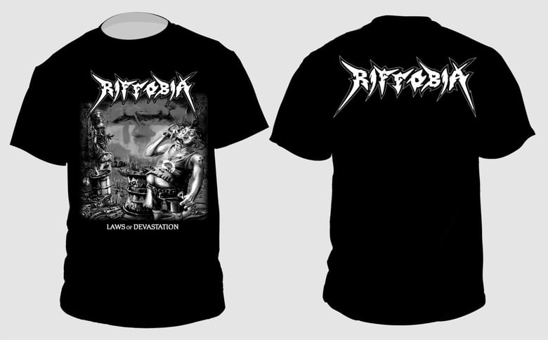 Image of RIFFOBIA "LAWS OF DEVASTATION" T-SHIRT.