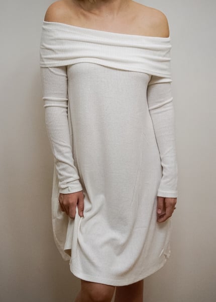 Image of Off Shoulder LS Dress