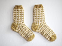 Organic white dots yellow socks