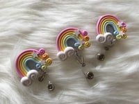 Image 3 of Rainbow Cloud ID Badge Reel