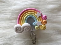Image 2 of Rainbow Cloud ID Badge Reel