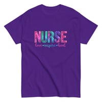Image 6 of Unisex classic tee, Nurse Love, Inspire, Heal Uplifting Colorful Tee