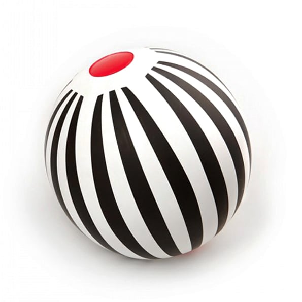 Image of Black & White Beach Ball - stripes
