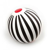 Image 1 of Black & White Beach Ball - stripes