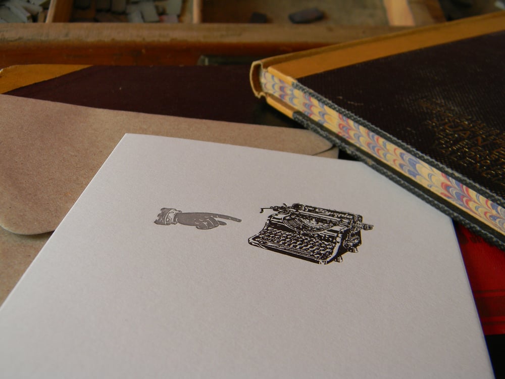 Image of Tarjeta máquina de escribir