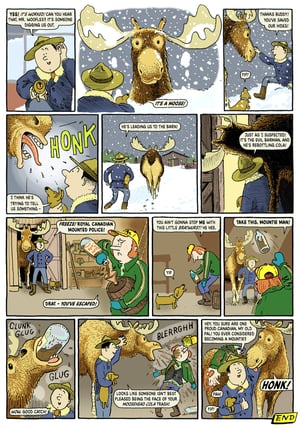 Image of Sgt.Chip Charlton & Mister Woofles of the Royal Canadian Mounted Police by Jim Medway