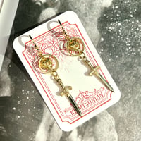 Filigree Heart Sword Earrings V2