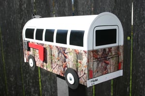 Image of Camouflage Volkswagen Bus Mailbox by TheBusBox - Camo Hunt Hunting Splitty VW