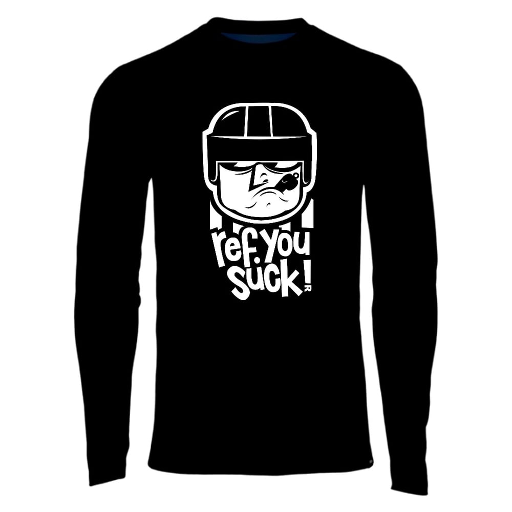 Ref You Suck - hockey referee t-shirt (black, red, or orange)