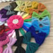 Image of 4 Inch Shimmer Glitter Bow Headbands on Elastic- 20 color choices