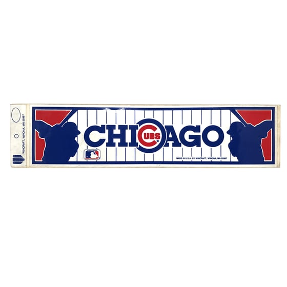 Image of Vintage 90s Wincraft Chicago Cubs Bumper Sticker