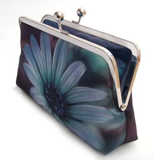 Image of Blue Daisy clutch bag