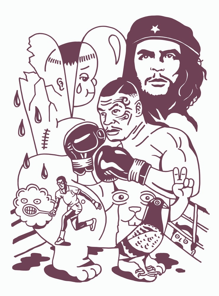 Image of Mike Tyson Peace Rabbit Print