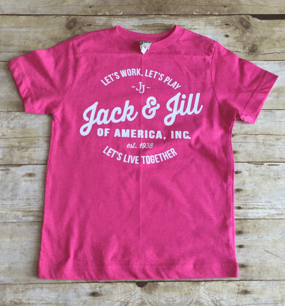Jack Jill Pink Cursive Tee Kids Champ Cheeks