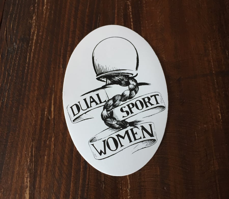 Image of  Vintage Dualsport Women Sticker w/ free shipping