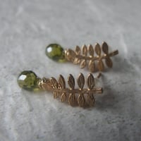 Image 4 of Tiny Fern Frond Earrings