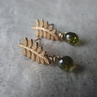 Image 5 of Tiny Fern Frond Earrings