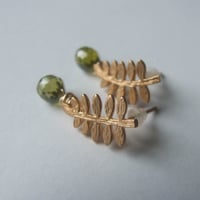 Image 1 of Tiny Fern Frond Earrings