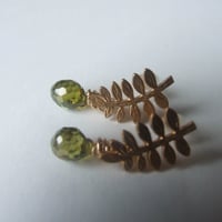 Image 3 of Tiny Fern Frond Earrings