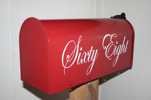 Image of Colonial Red Painted Mailbox by TheBusBox - Choose Your Color