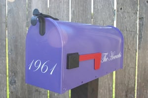 Image of Grape painted Mailbox by TheBusBox - Choose your color Birthday Gift Housewarming Wedding
