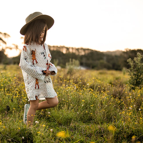 Image of Summer Play Kaftan - Sequoia