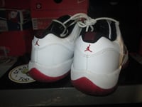 Image of Air Jordan XI (11) Retro Low "White/Red" GS *PRE-OWNED*
