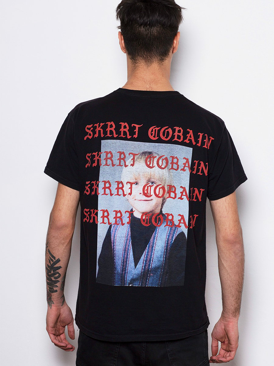 Image of SKRRT COBAIN - BLACK T-SHIRT