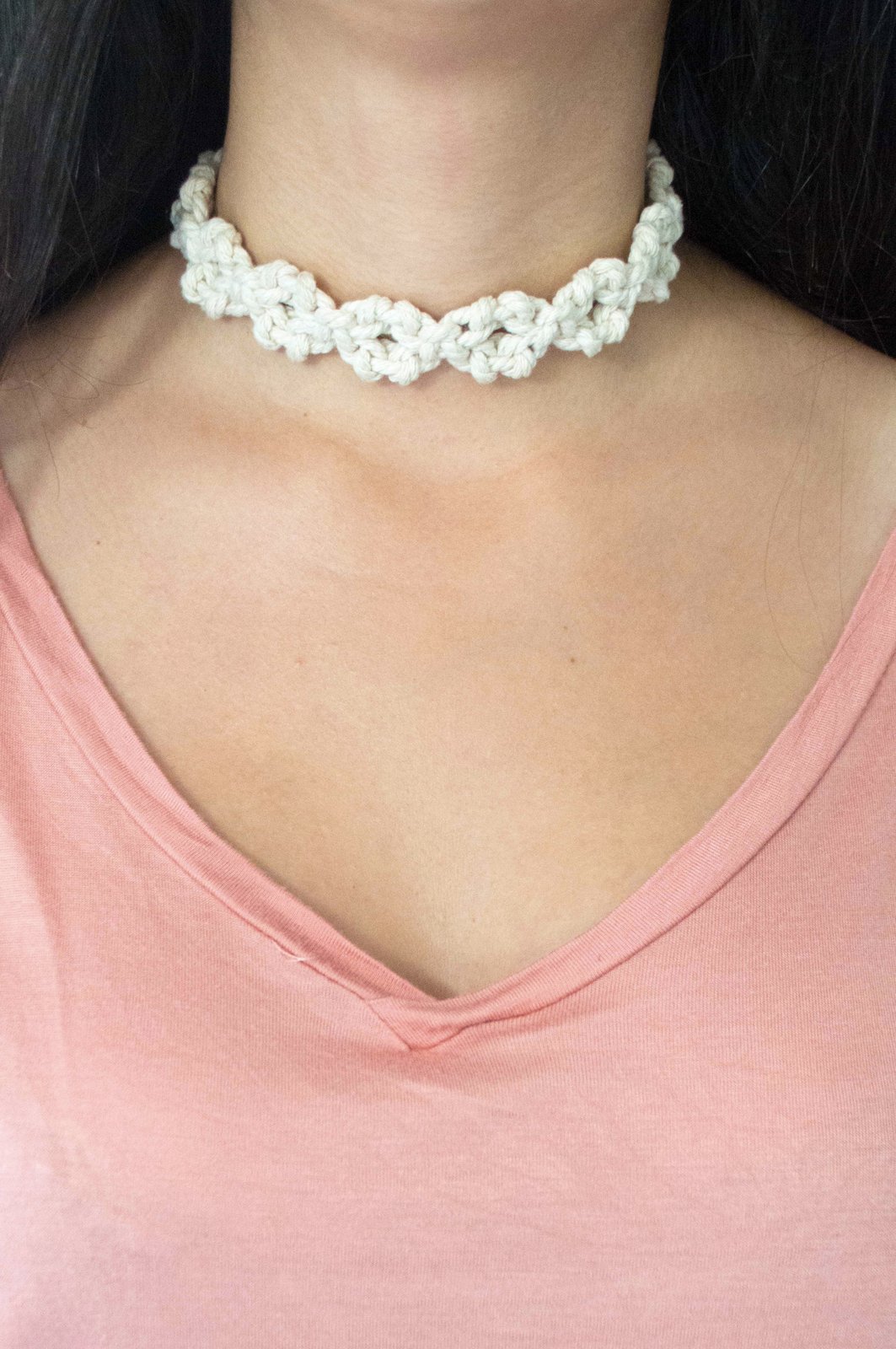 macrame collar necklace