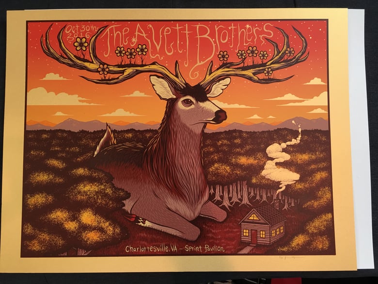 Image of Avett Brothers - Charlottesville, VA - October 30th, 2016 - Gold Variant