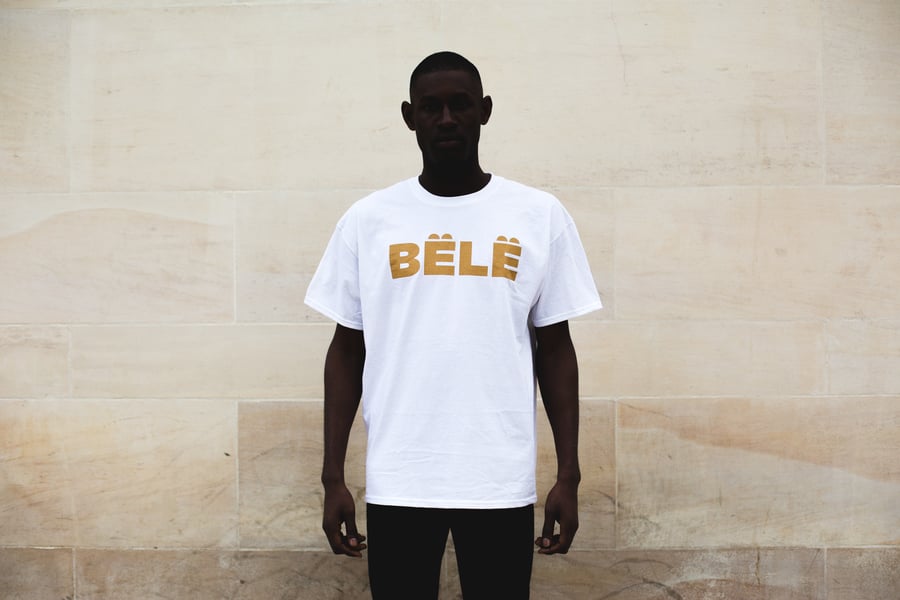 Image of BËLË T-SHIRT- WHITE WITH GOLD