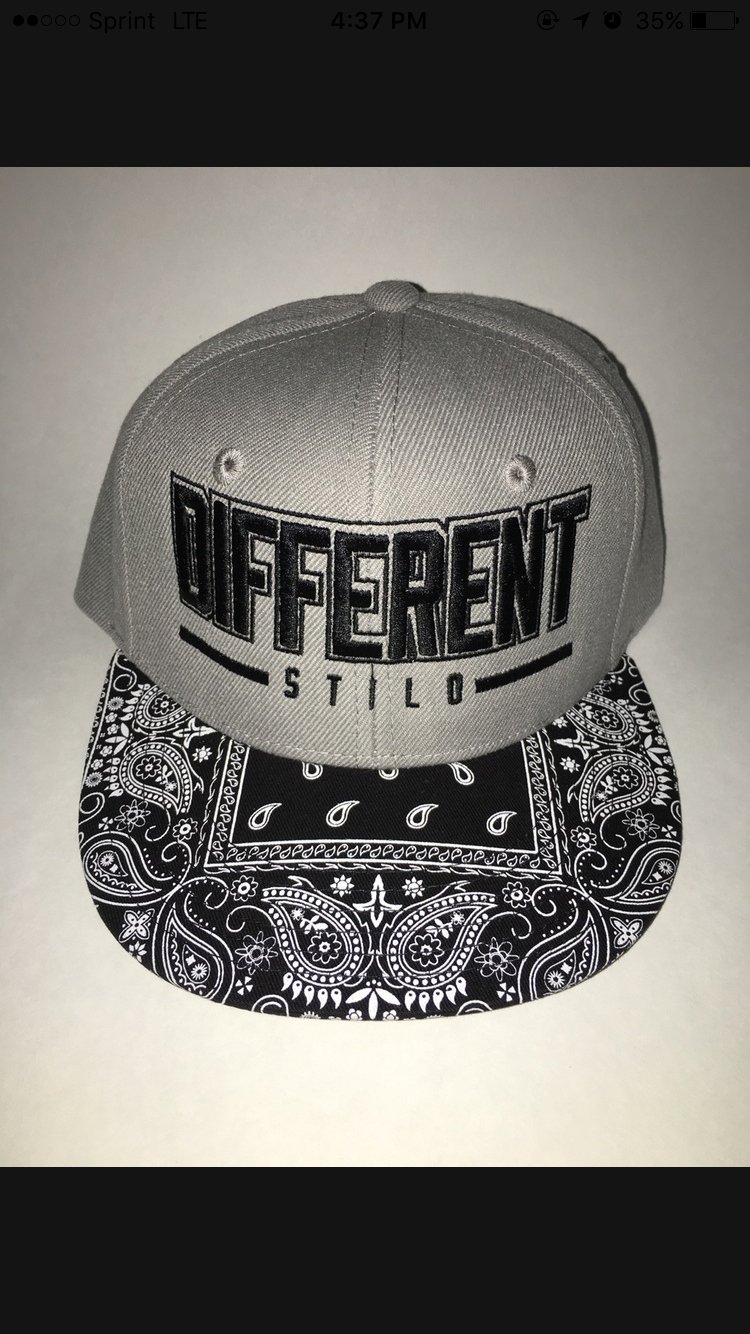 Image of Different Stilo "Black & Gray" Bandana Snapback