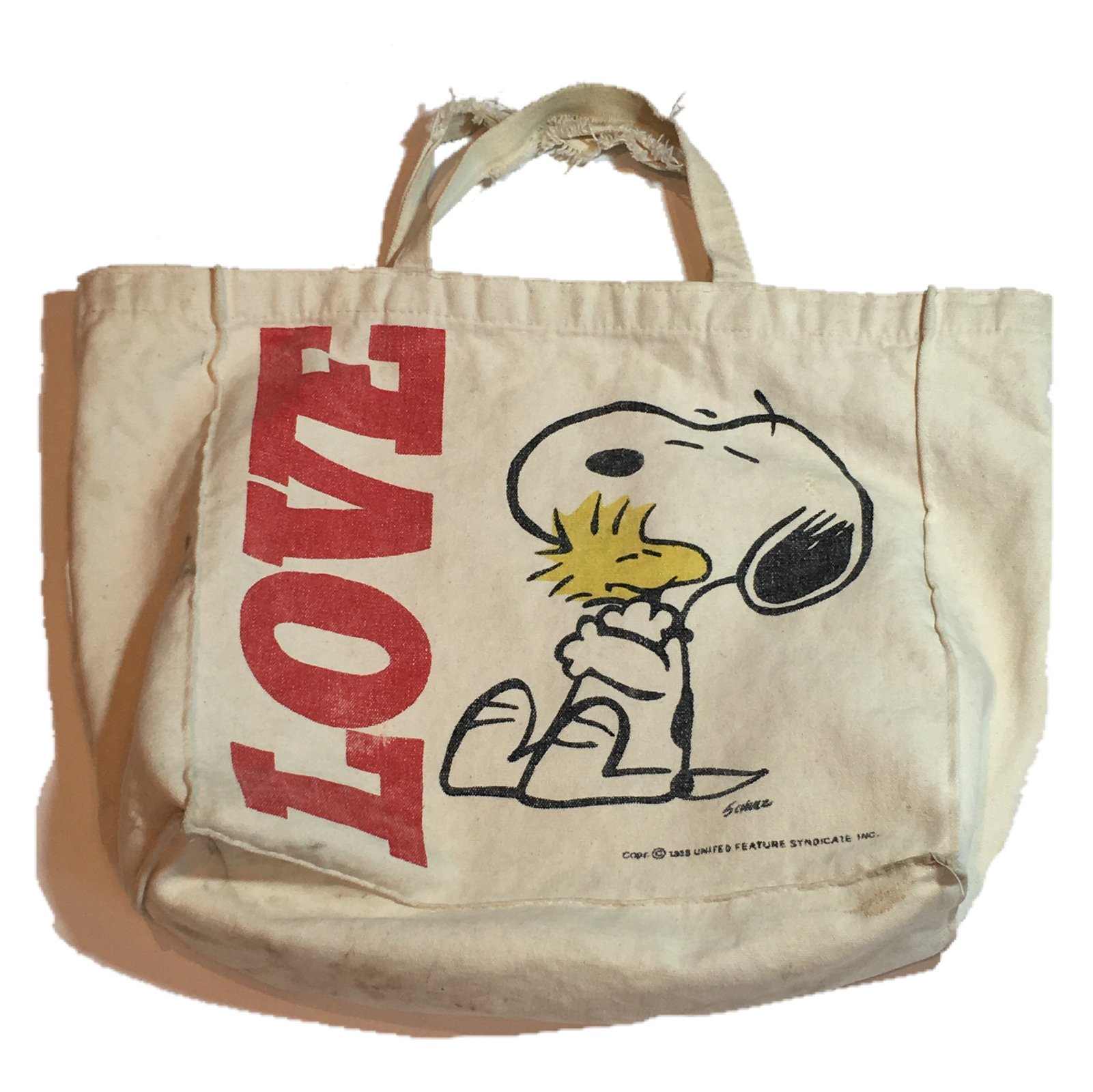 Image of Love snoopy tote bag