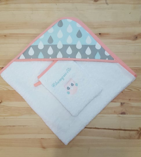 Sur Commande Cape De Bain Bebe Personnalisable Lilyeandco