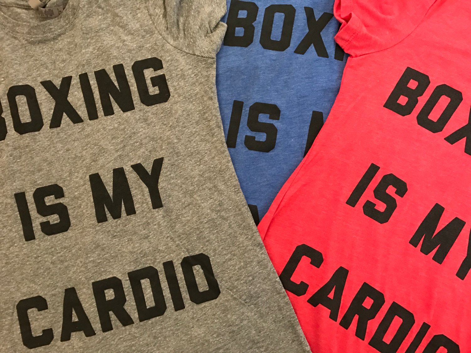 Image of Womens red Boxing is My Cardio t-shirts