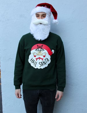 Image of Printed Hail Santa Sweatshirts