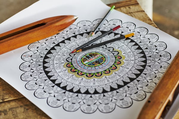 Image of Built by Hand Colouring Poster