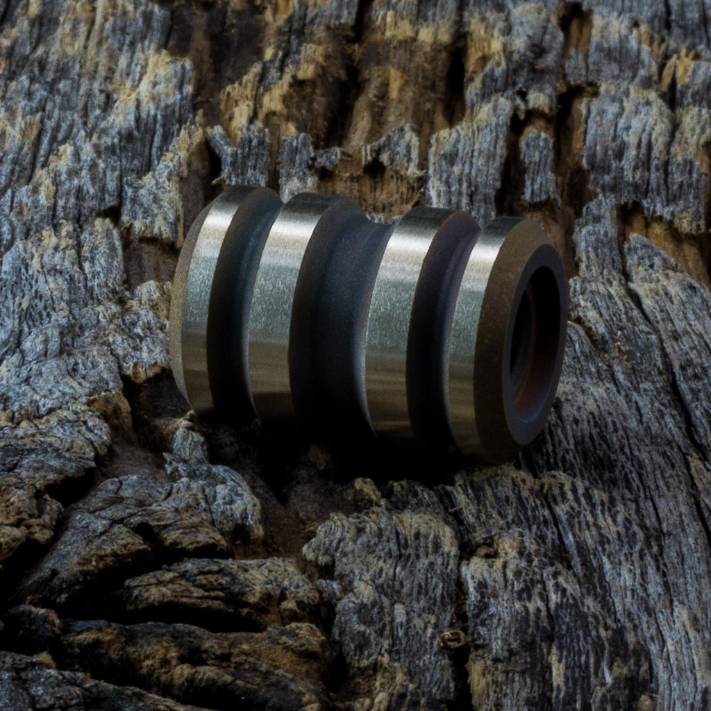 Image of Tank Blasted & Machined Bronze Bead