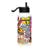 Goose “stickers” Stainless water bottle w/ straw lid