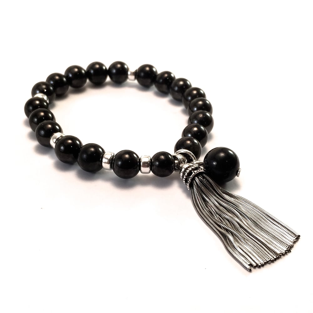 Image of Shungite & Silver Tassel