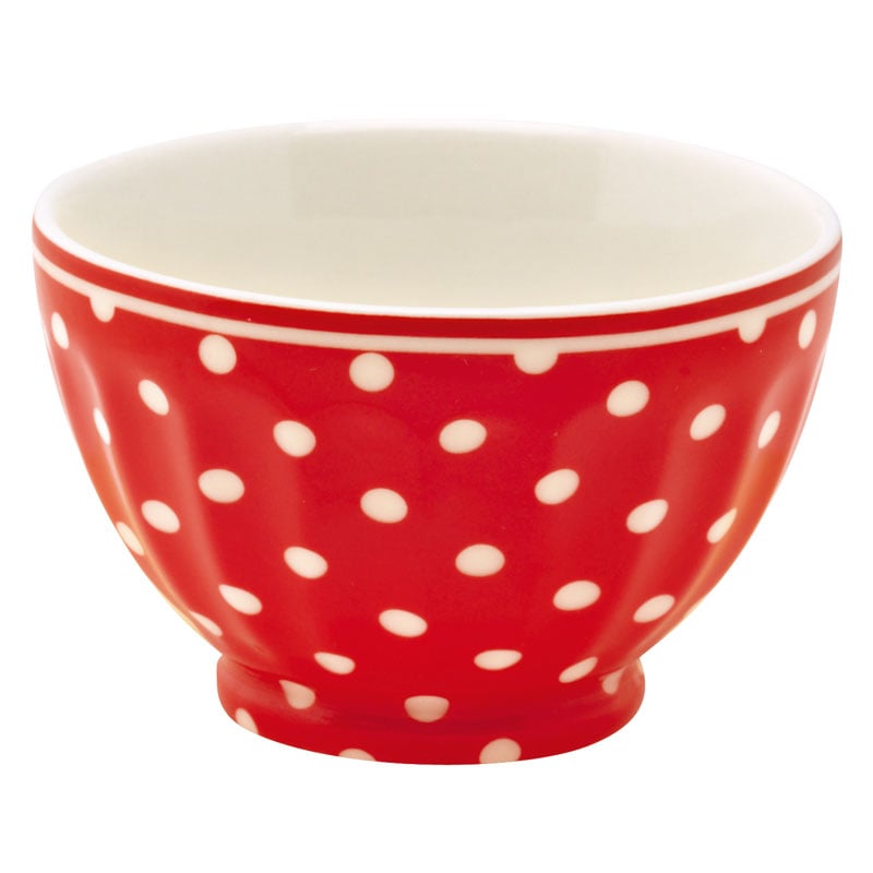 Image of GreenGate Small French Bowl ~ Spot Red
