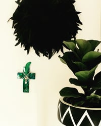 Image 2 of Jewels of the Sea Cross -Green/Aqua